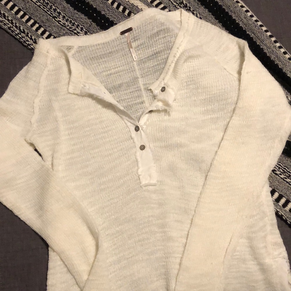 Free people cream shirt